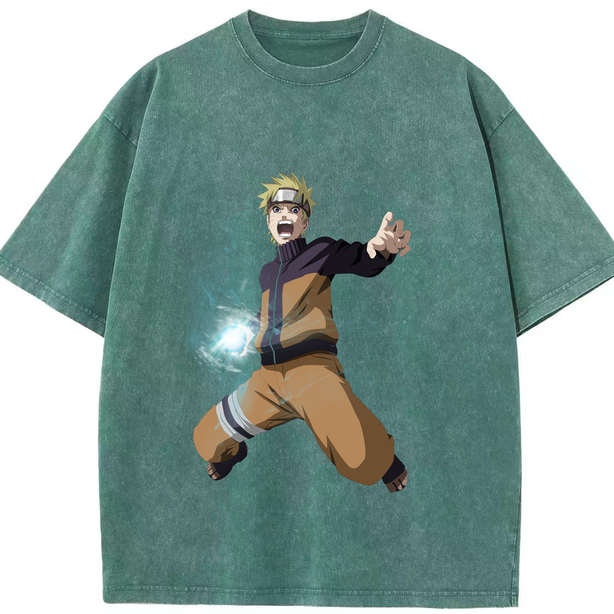 （画像用） NARUTO -ナルト- うずまき ナルト Uzumaki Naruto 綿100% ヴィンテージ風 半袖Tシャツ（フロントプリント）
